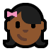 👧🏾 girl: medium-dark skin tone display on Windows